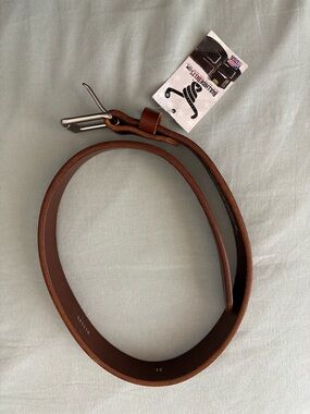 Bullhidebelts Brown Leather Belt with Silver Buckle -